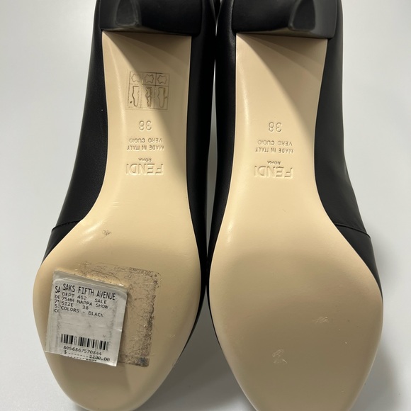 Fendi Show Leather Boots Black Women’s EU 38/US 8 $1,190 - Picture 8 of 9